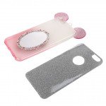 Wholesale iPhone 6s / 6 4.7 Minnie Diamond Star Mirror Case (Hot Pink)